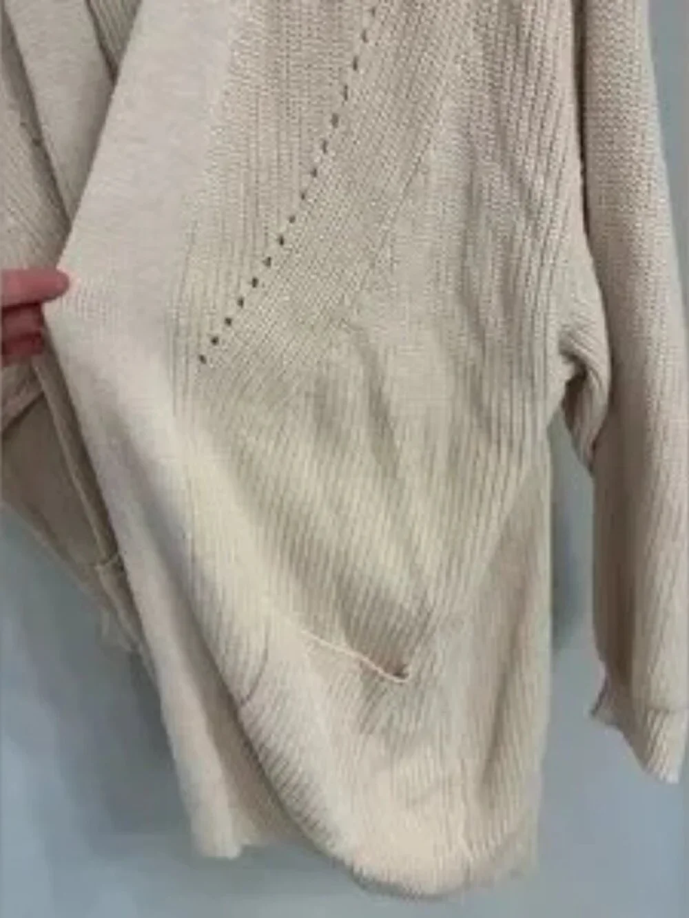 Women's Beige Open-Front Cardigan - Picture 4 of 4